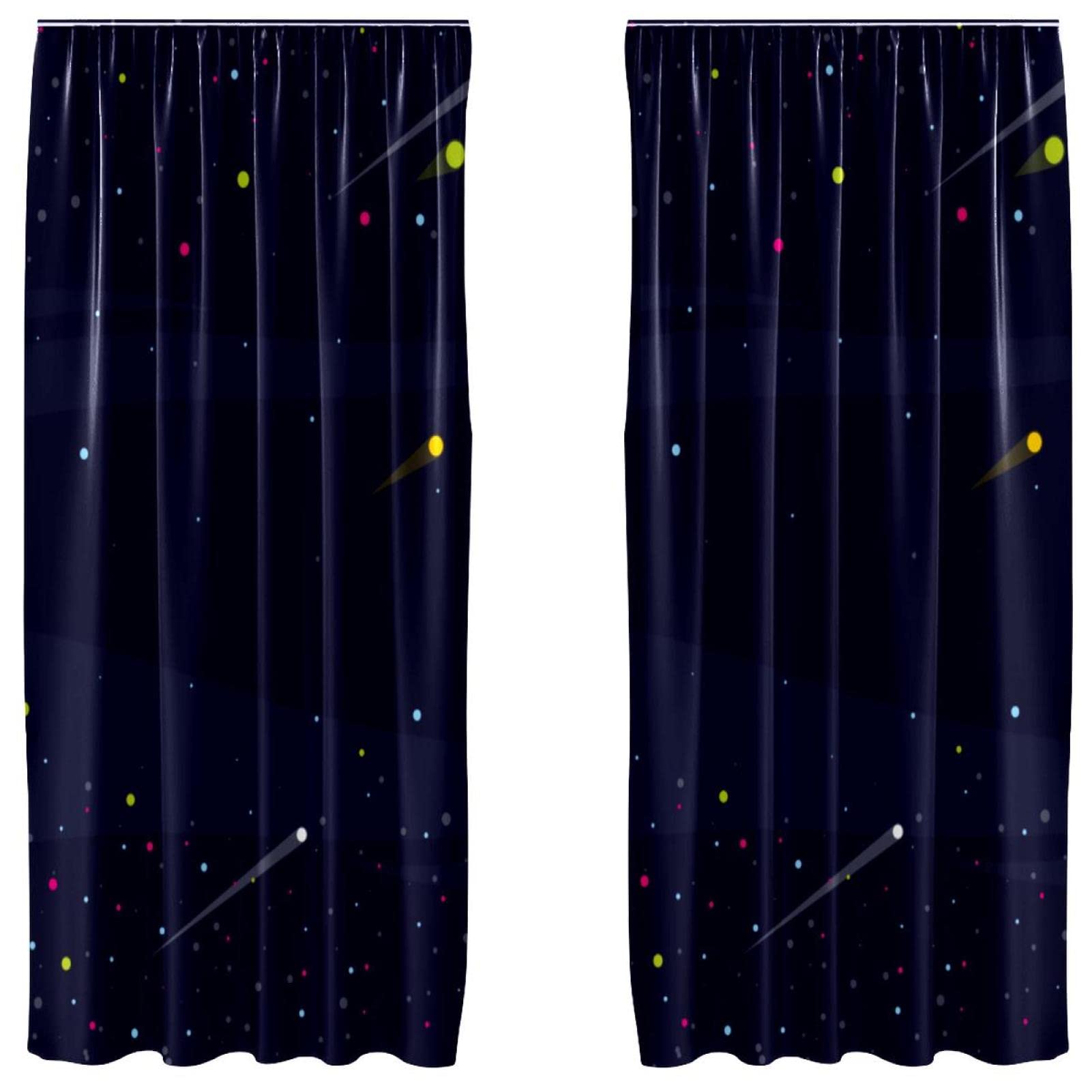 Rideaux occultants galaxie occultation totale contre la lumière du jour en microfibre