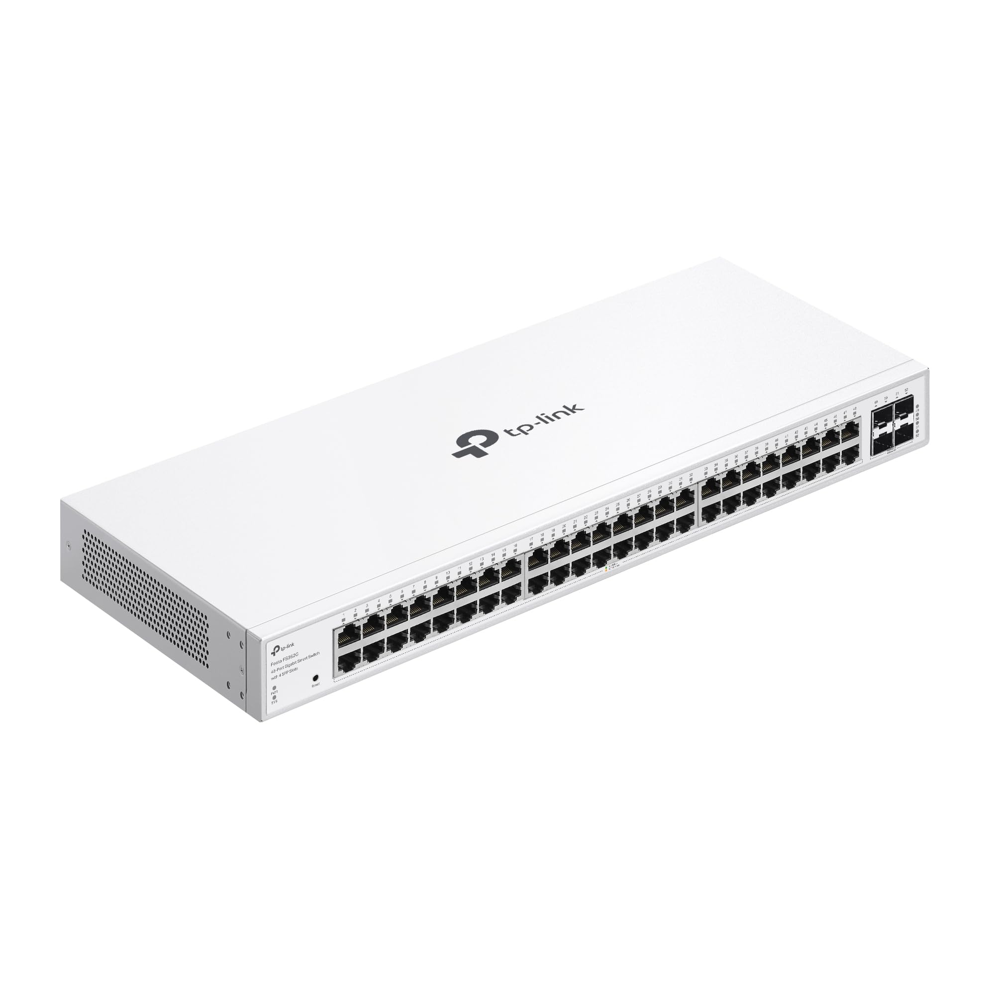 TP-Link Festa FS352G - Switch Ethernet Gigabit, 48 Puertos, 4xSFP | 48 Puertos Gigabit. Plug & Play, No Necesita Configuración. Diseño sin Ventilador, Silencioso. Carcasa Metálica.
