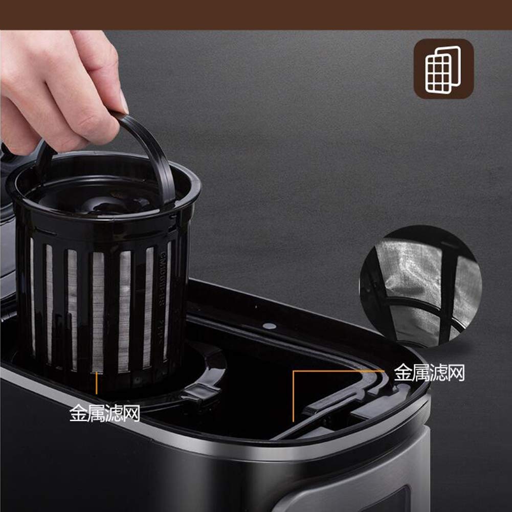 Macchina da caffè Completamente Automatica con macinacaffè Integrato, Macchina da caffè a Doppio Uso per Chicchi e Polvere, Pulizia Automatica, 600 ml.,