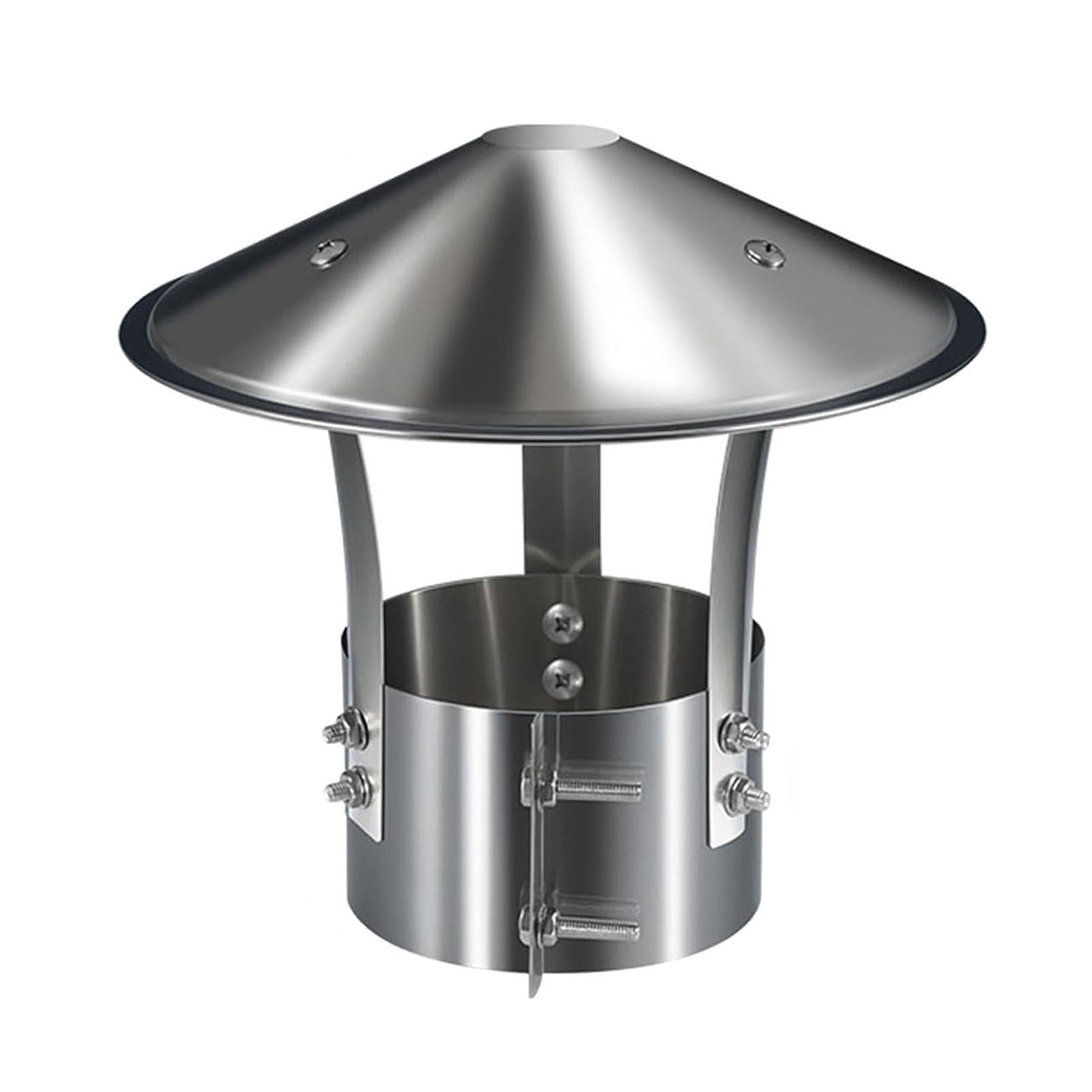 Round Chimney Cap, 304 Stainless Steel Chimney Flue Cover, Roof Vent Cap(5.1in/130mm)