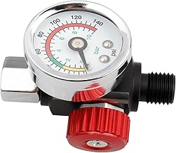 Universal Spray Gun Pressure Regulator, 1/4'' Pressure Regulating Valve Gun, Pressure Spray Gun Pressure Gauge Pneumatic Tool Accessory