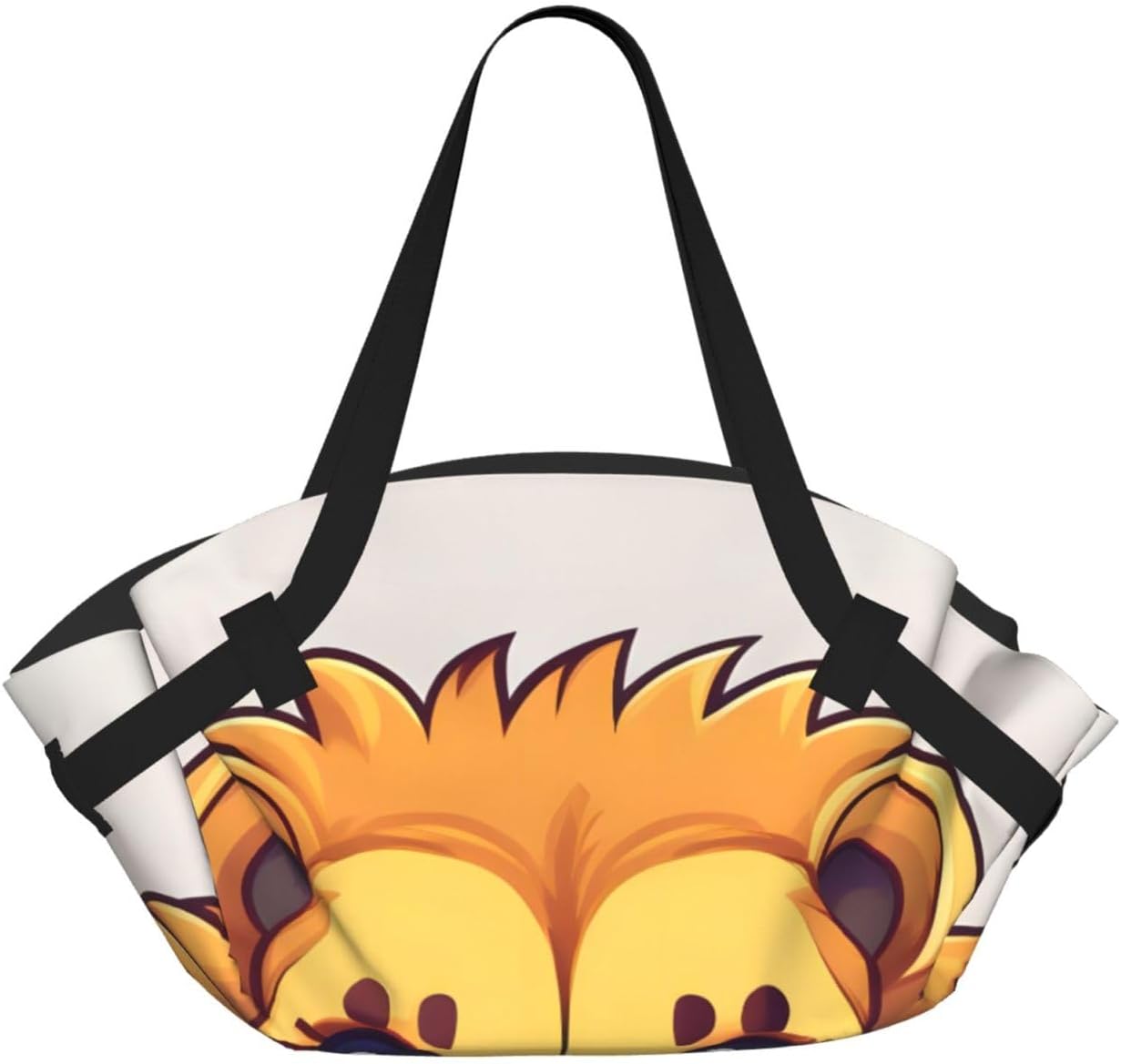 Foldable Camping Bag for Outdoor Picnic Beach Use Comfortable Light with Unique Exquisite Cartoon cute little lion Print