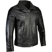 Boston Harbour 2.0 Mens Black New Zealand Lamb Leather Fashion Car Coat Jacket SFM1898