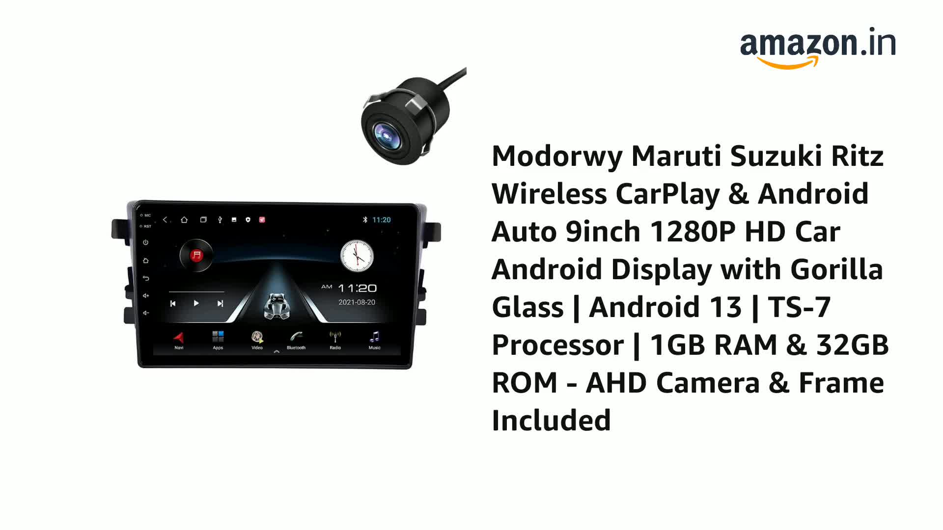 Modorwy Original 9” QLED Car Media Player with Car Play & Android