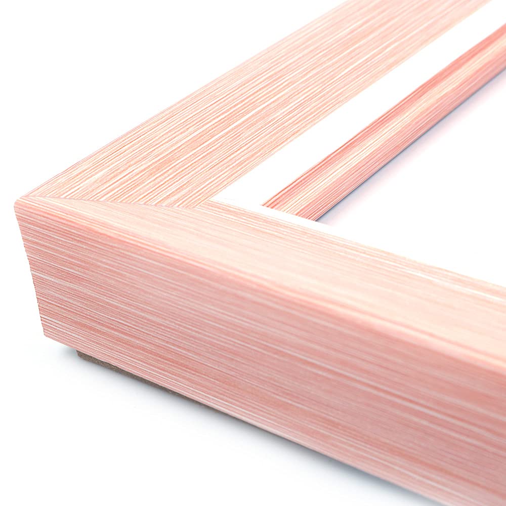 Cornice In Legno Rosa Per Foto 13x18 Cm – Con Vetro, Supporto, Per Tavolo O Parete