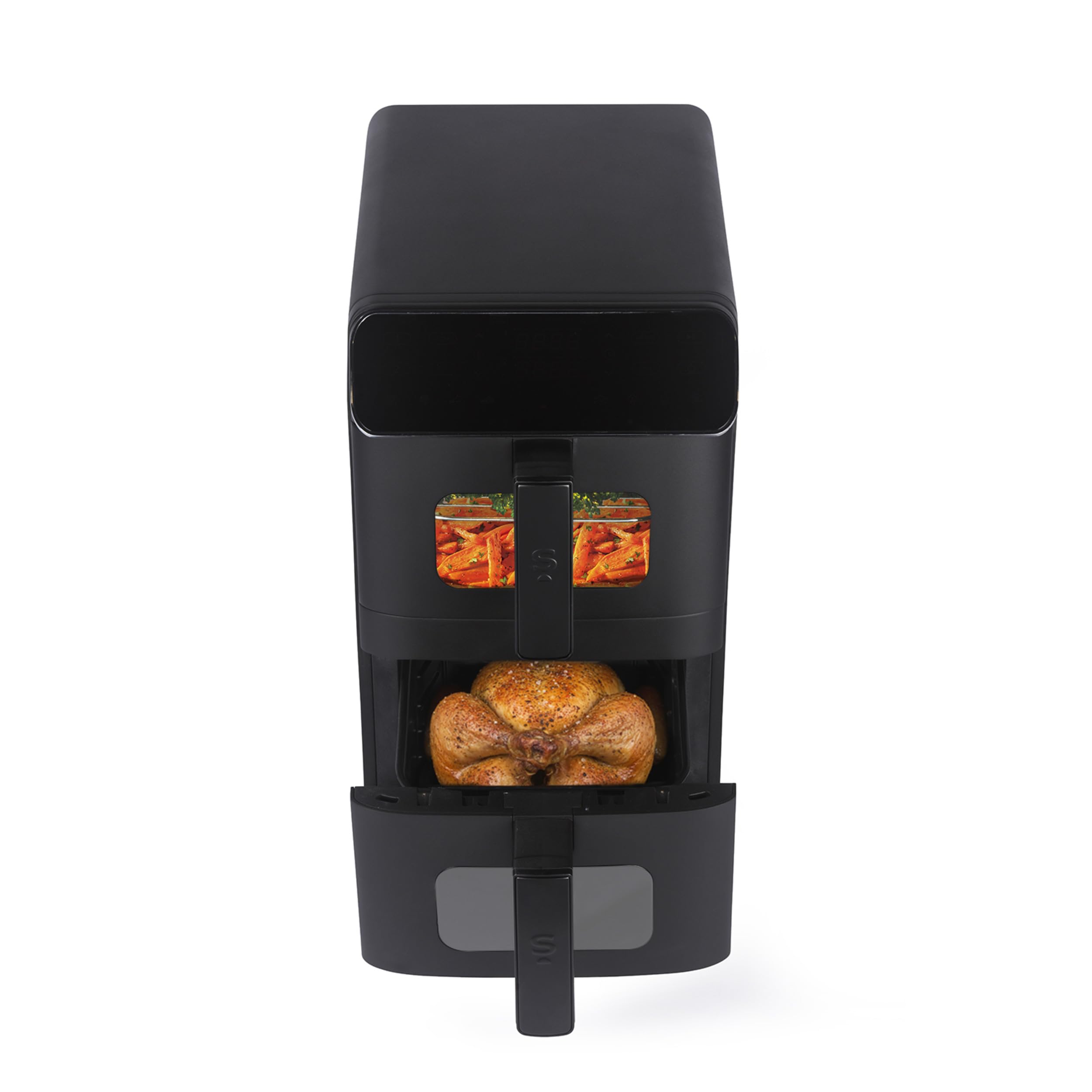 Salter VertiCook Ultra View 9L Dual Drawer Air Fryer - 2400W Vertical Space-Saving Design, Viewing Windows, Multi-Layer Cooking, Digital Touch Display, PFAS-Free Non-Stick Baskets, 9 Presets