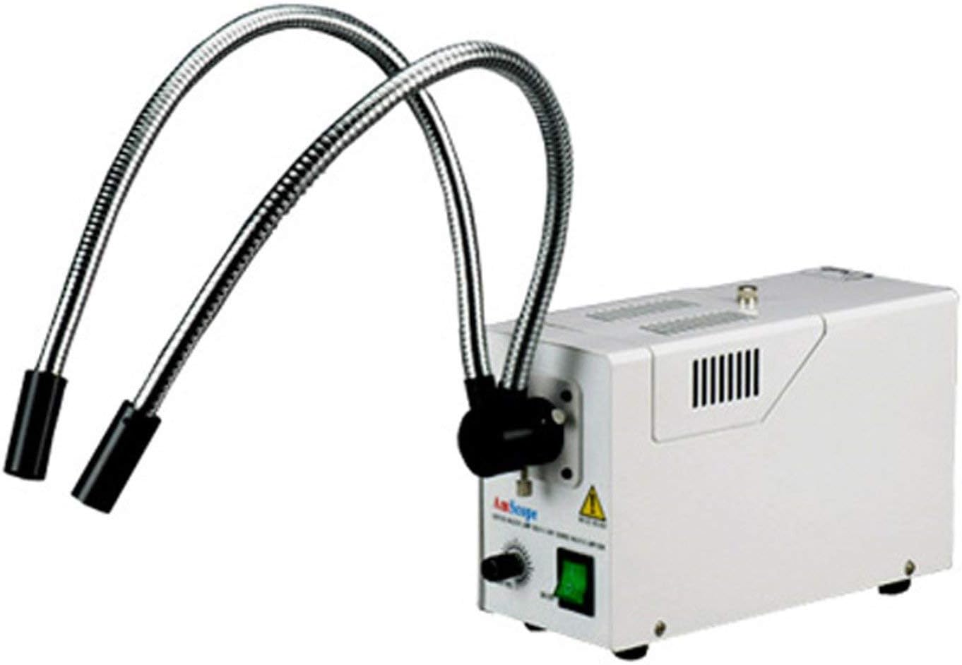 HL250-AY Dual-Gooseneck Fiber Optic Stereo Microscope Light, 150W Halogen Light Source, 110V-120V