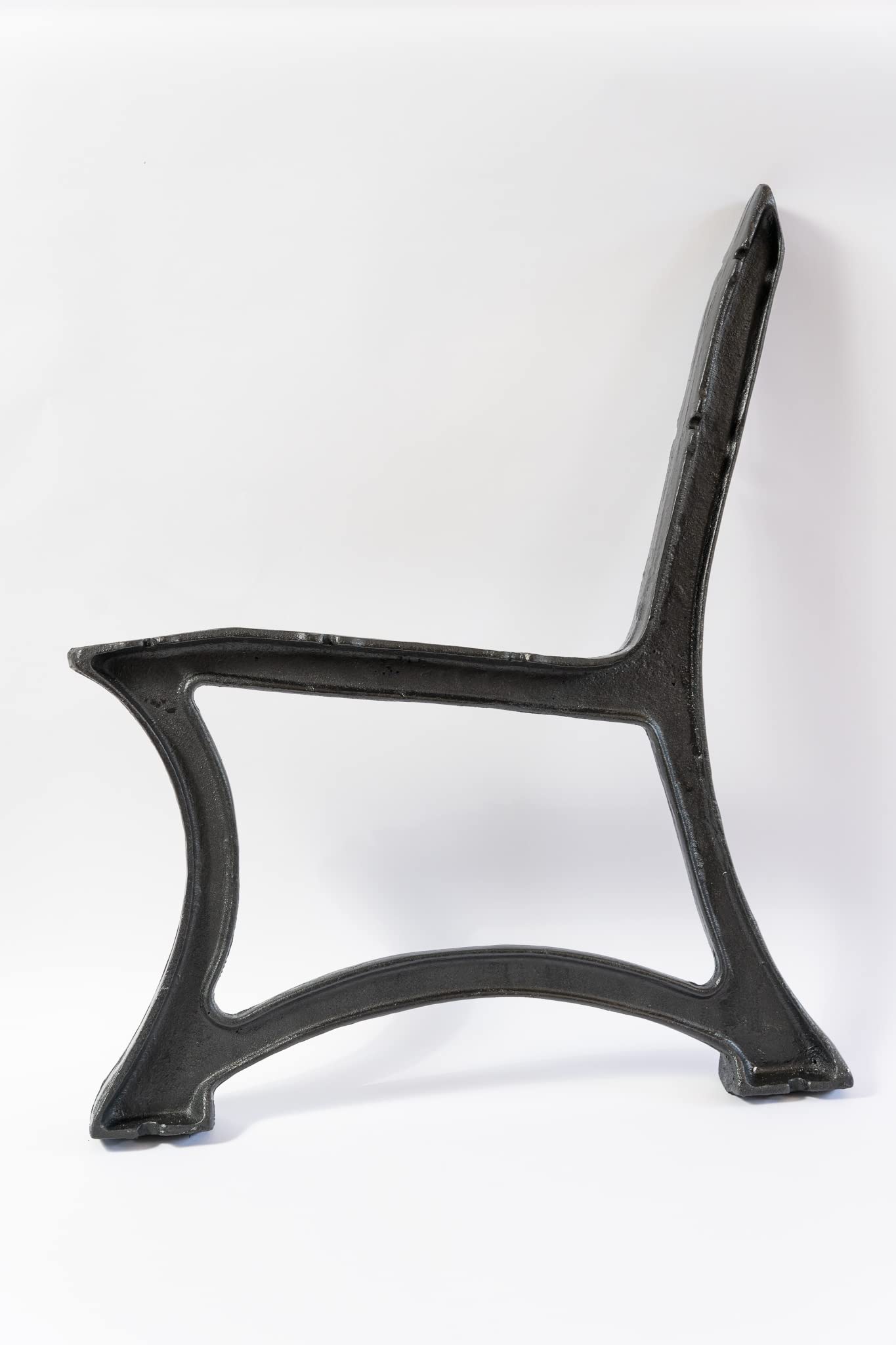 SEZAM Gambe per panca in ghisa nera, 2 pezzi, con schienale, 56 x 41 x 69 cm, per 5 panche da giardino, pannello laterale
