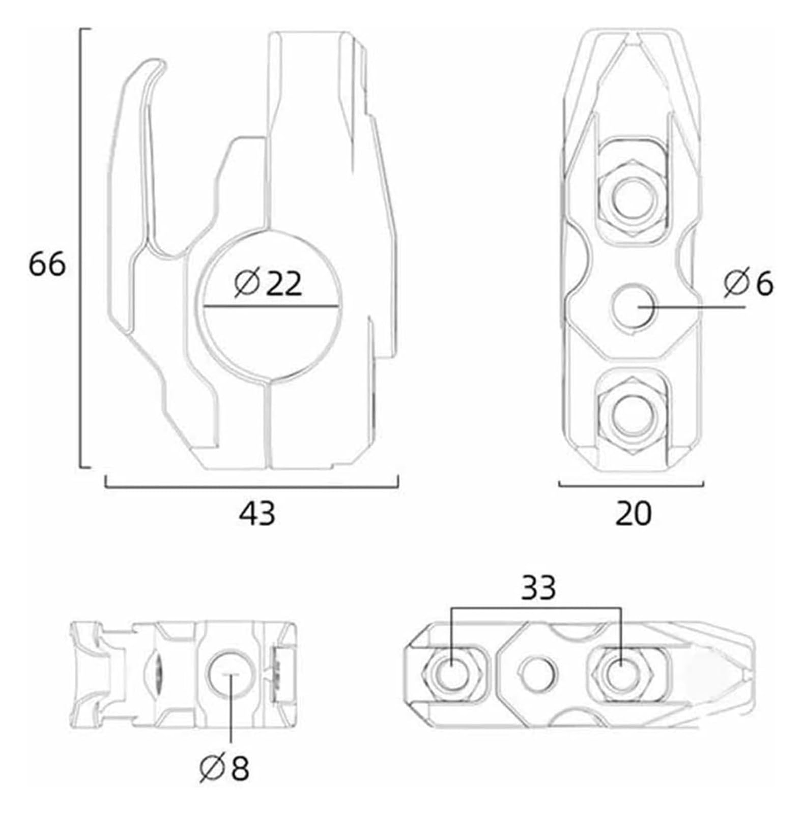 Gancio Portaoggetti Manubrio per GS 1200 per Adventure 310R Supporto per Borsa per Casco da Viaggio in Alluminio con Gancio per Moto CNC