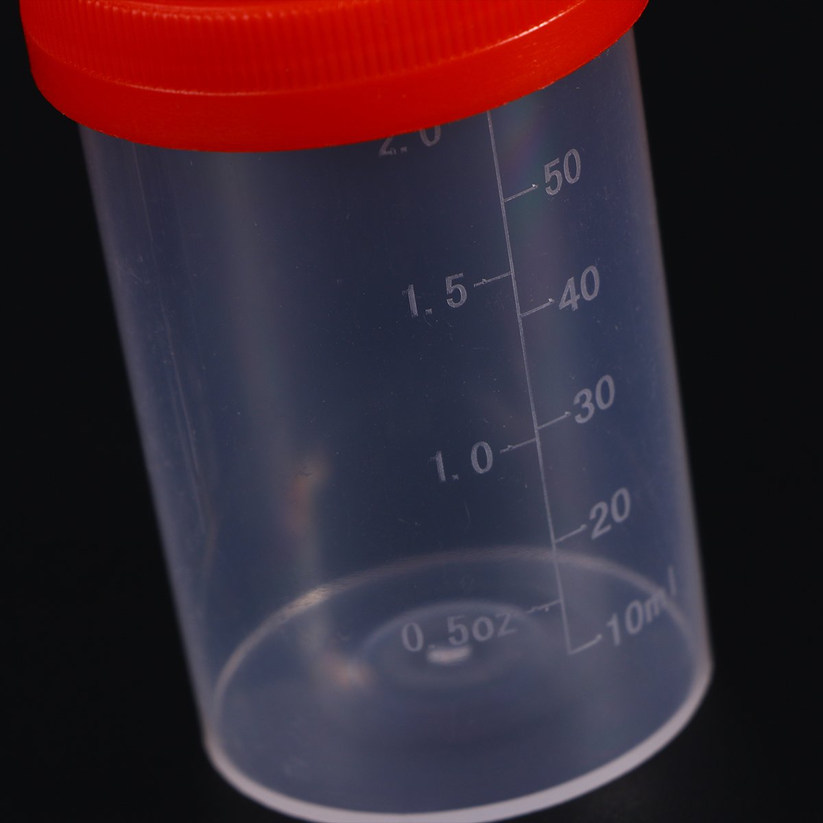 Hemobllo 25pcs Tasses de Prélèvement D'échantillons D'urine 60ml EO Stériles sans Étiquette pour Usage Médical de Laboratoire (Couleur Aléatoire)