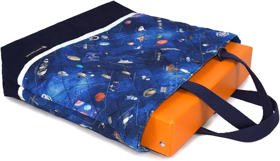 COLORFUL CANDY STYLE Kindergarten Entrance Set, Quilted, 100% Cotton Type, Future Planet Exploration and Spaceship, Preparation for School, Lesson Bag, Shoe Case, Kids, Gymnastics Clothing Bag, Lunch image 3
