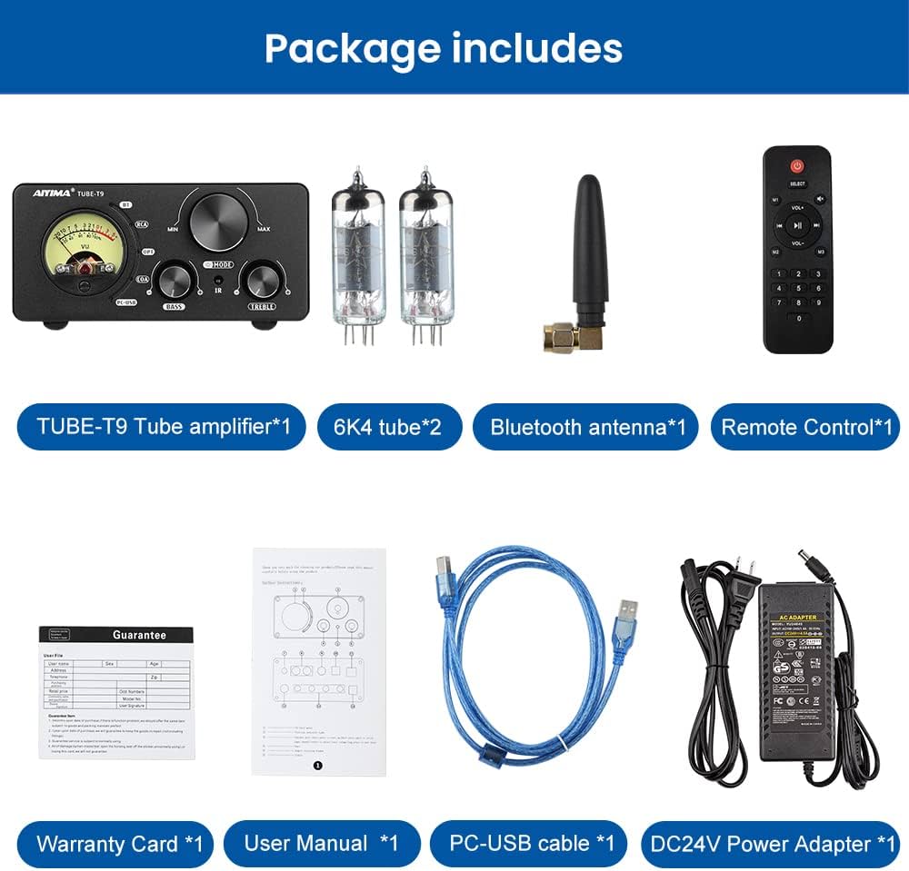 M*a様 AIYIMA T9 Bluetooth 5.0 100W*2チューブア Amazon.com: AIYIMA T9 Bluetooth 5.0 100W Vacuum USB DAC Stereo