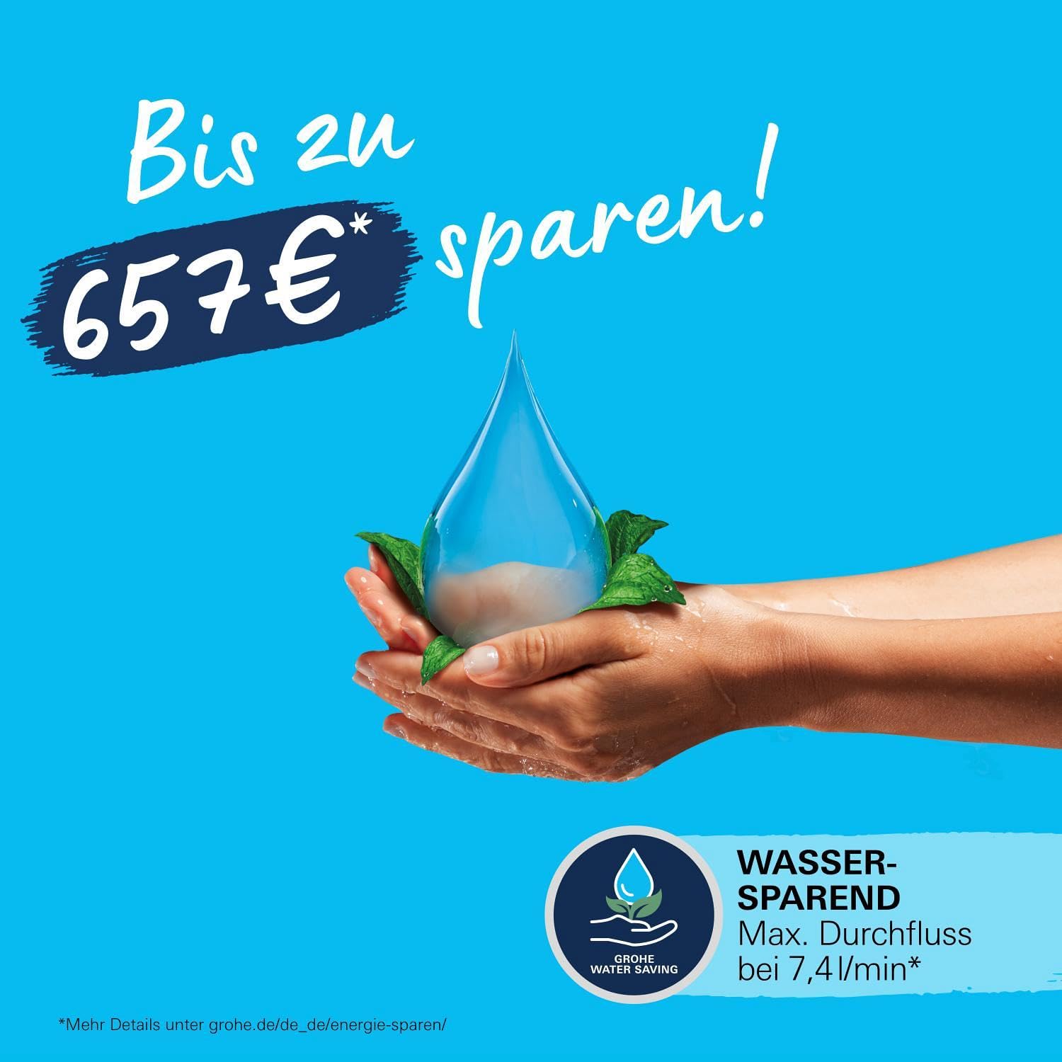 GROHE Precision Feel, Duschset mit Thermostat wassersparend, 8l pro Min (Duscharmatur hält Temperatur konstant, Duschkopf 3 Strahlarten, 1,75m Schlauch, Duschstange 60cm, 3in1 Tool), chrom, 34791001