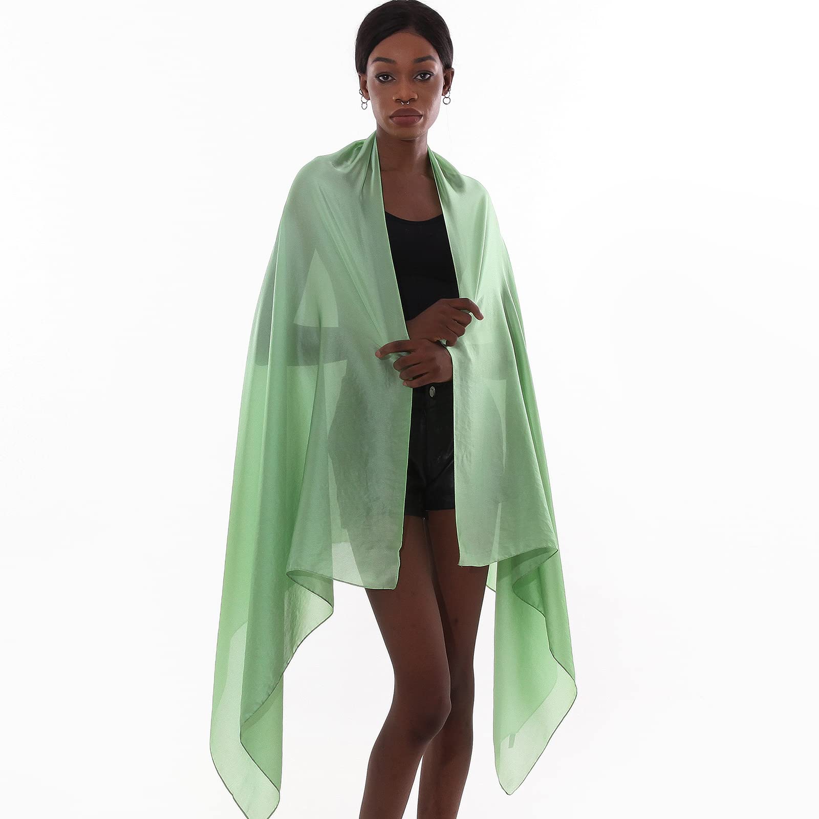 Sciarpa Donna Leggera Scialle Sciarpe Elegante Cerimonia Foulard Pashmina Scilla Stole Primavera Estate