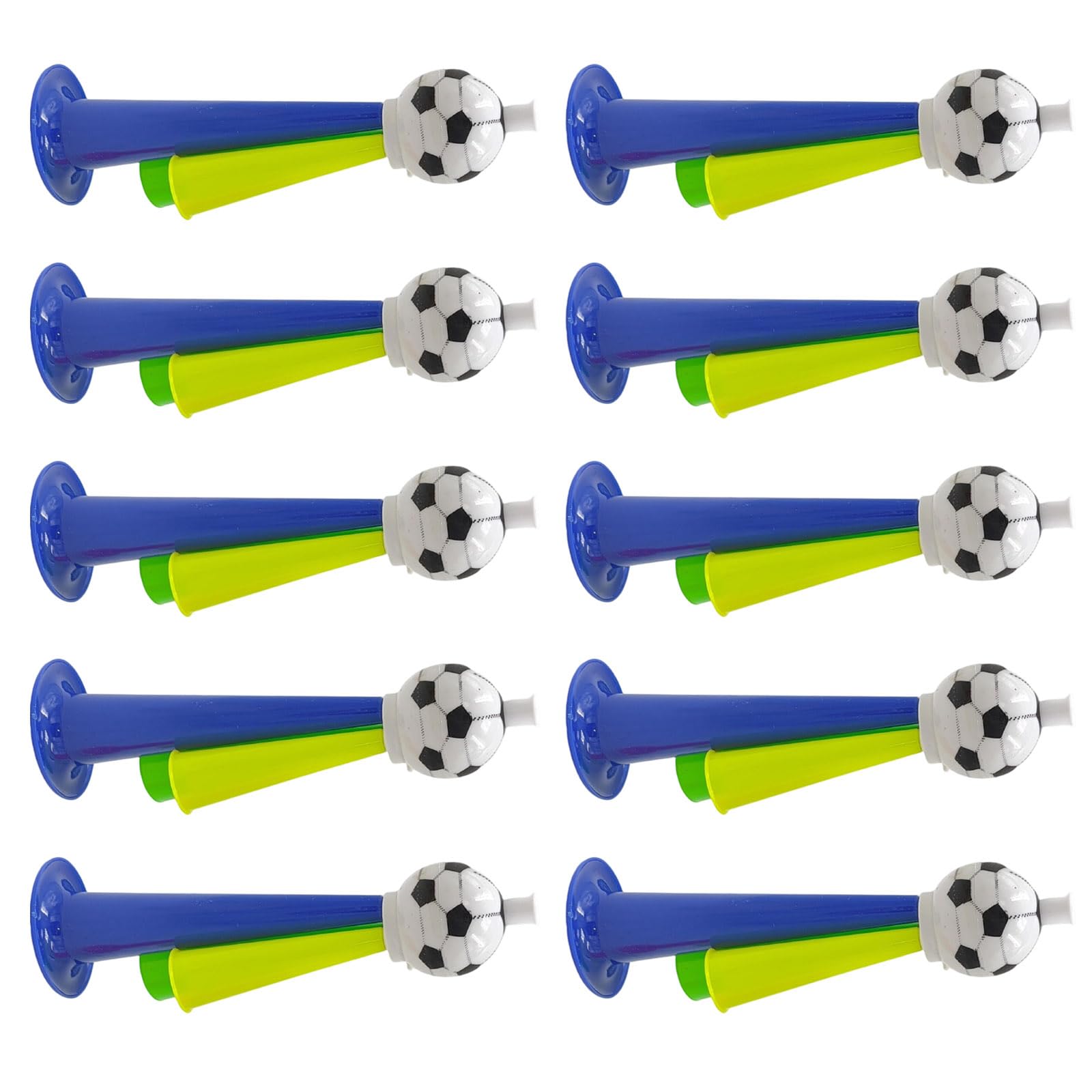 Kaeltsyn Of 10 Random Colored Horns Loud and Fun Accessories for Soccer and Celebration Event Party Noise Maker