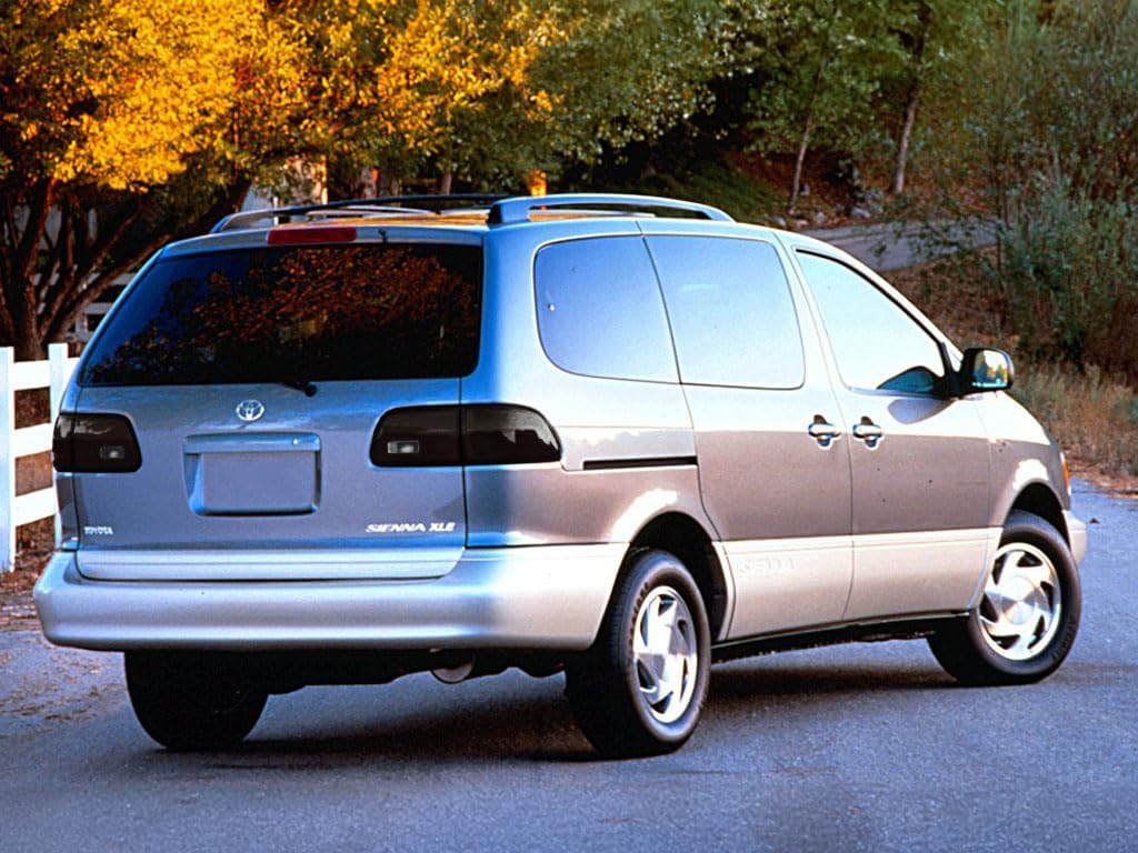Rvinyl Tail Light Tint Covers Compatible with Toyota Sienna 1998-2000 - Smoke