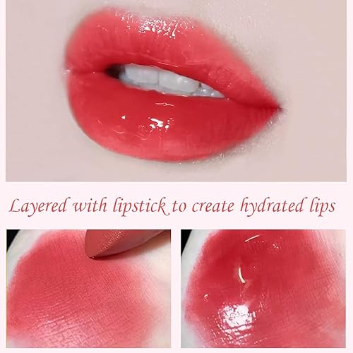 Miniatura 5 de Dulele Juego de 4 aceites labiales con sabor a fruta, aceite hidratante para brillo labial, bálsamo labial no pegajoso, cuidado de labios hidratante