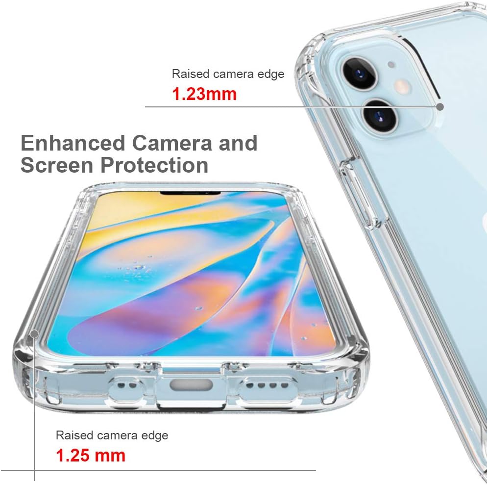 AKABEILA Case for iPhone 13&14 Clear Phone Case Cover 360° Full Body Protection Case Built-in Touch Sensitive Anti-Scratch Screen Protector TPU Soft Shockproof Bumper Slim Clear Case 6.1"