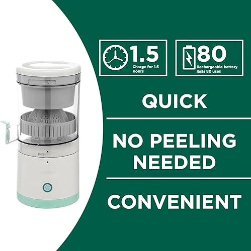 Miniatura 7 de Exprimidor eléctrico portátil Exprimidor de carga USB Exprimidor de frutas licuadora de limón naranja para el hogar