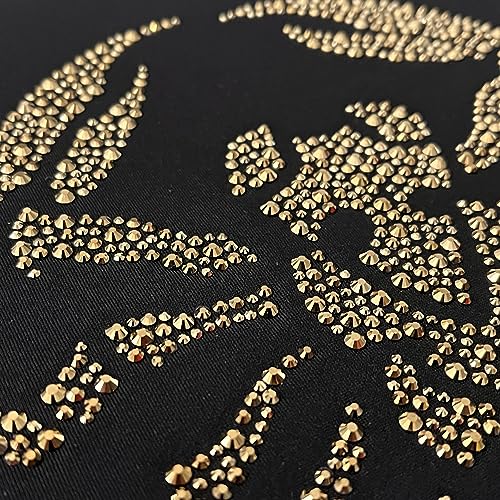 Cómo reparar ropa aburrida usando el escorpión dorado termoadhesivo con brillo 8