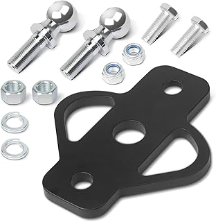 3-Way Trailer Hitch Adapter with Bolt and 2 Inch Ball 1-7/8 Inch Ball for ATV Lawn Mower, Golf Cart, Garden Tractor, Flat Towing Tow Ball Mount