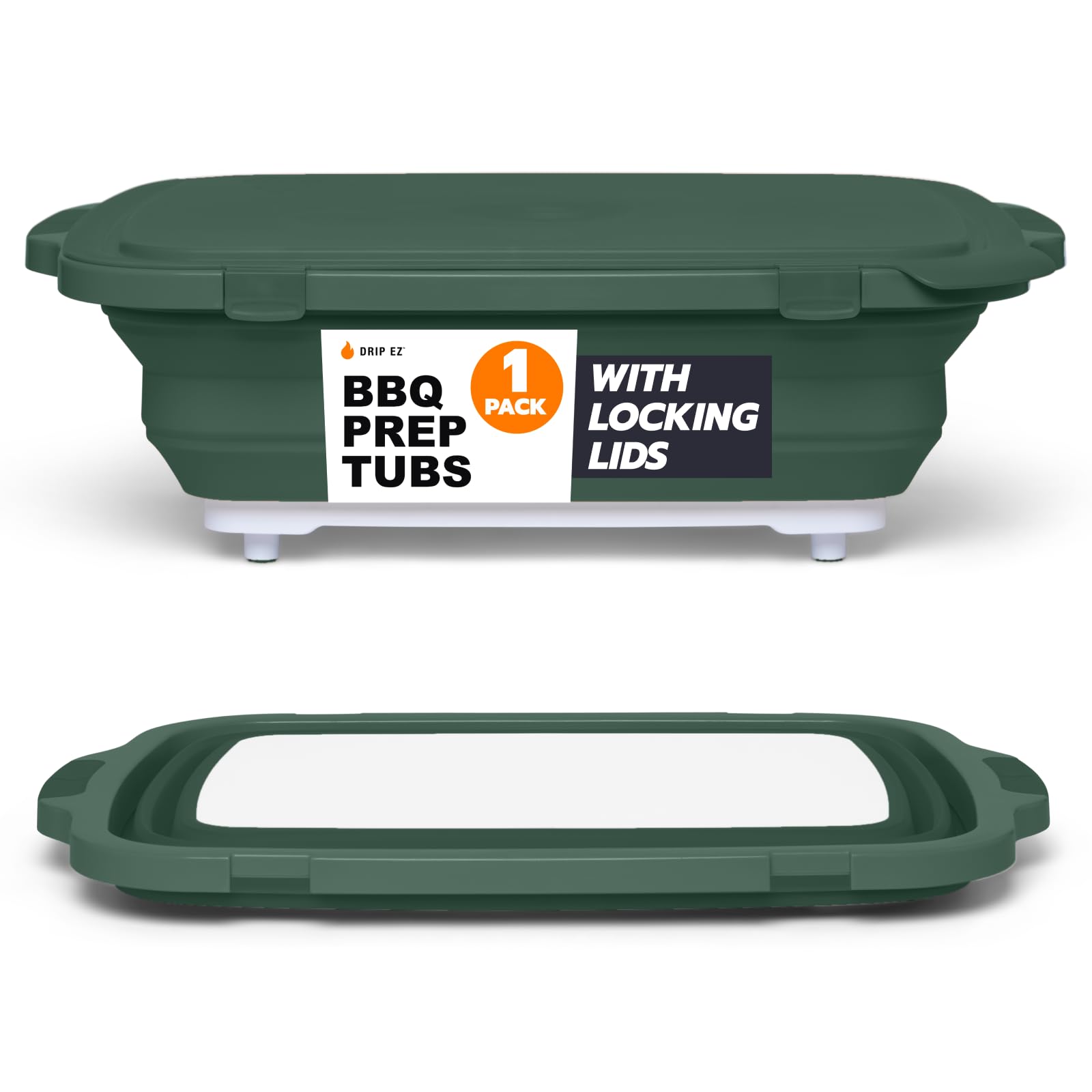Drip EZ Collapsible Prep Tub V2 w/ Locking Lid + Cutting Board – Outdoor Home
