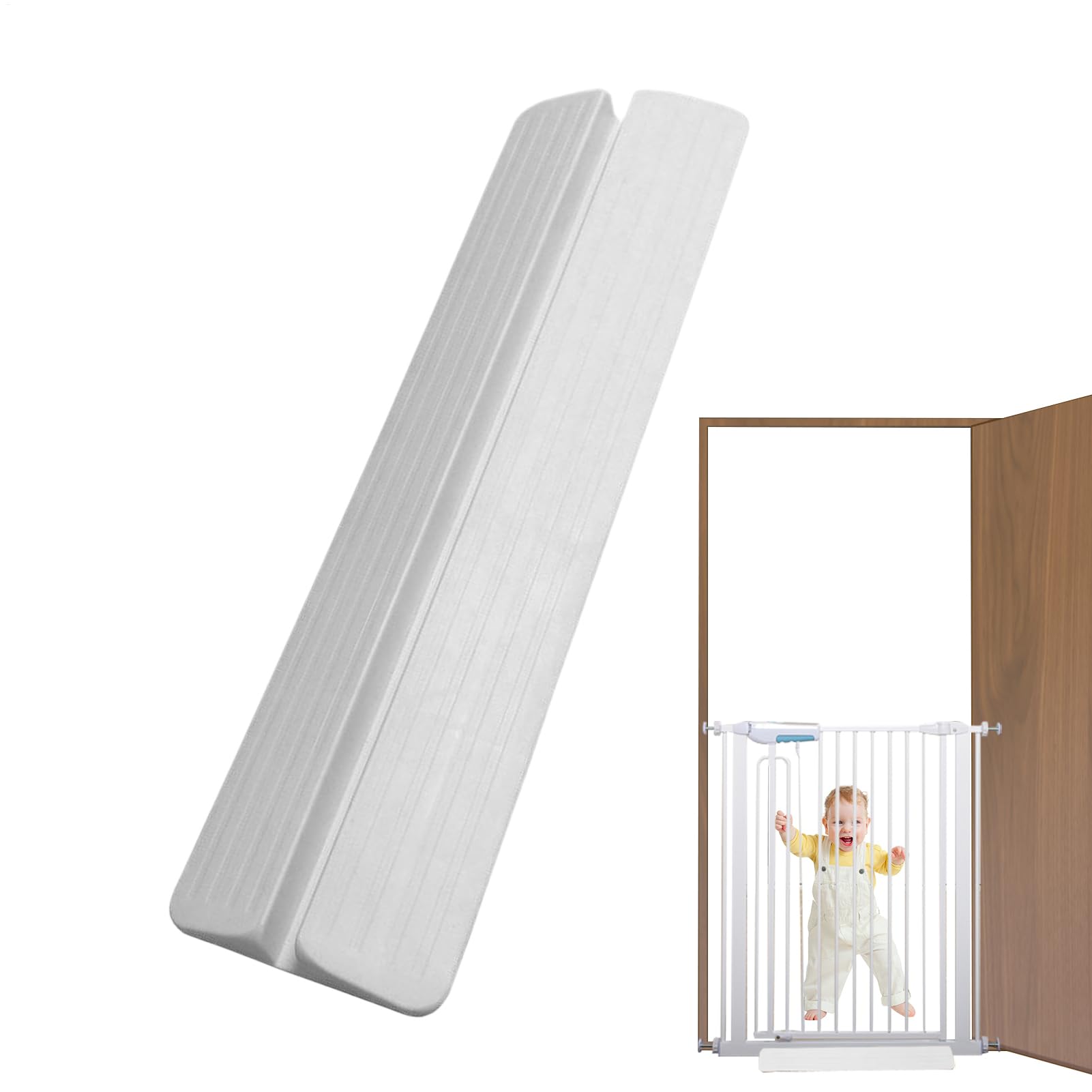 Dog gate stabiliser, door guardrail, stable multi-purpose protection, lag connections, wear-resistant gate extensions for inner handrails, stairs
