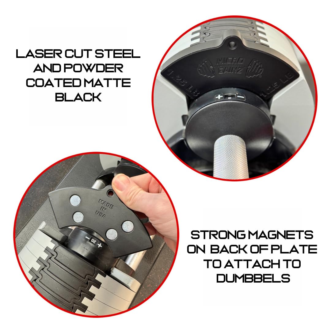 Micro Gainz magnetyczna nasadka obciążająca 0,6 kg do regulowanych hantli w stylu Nuobell, wybierz 2 lub 4 sztuki magnetycznych talerzy obciążeniowych, idealne do hantli z mikro ładunkiem