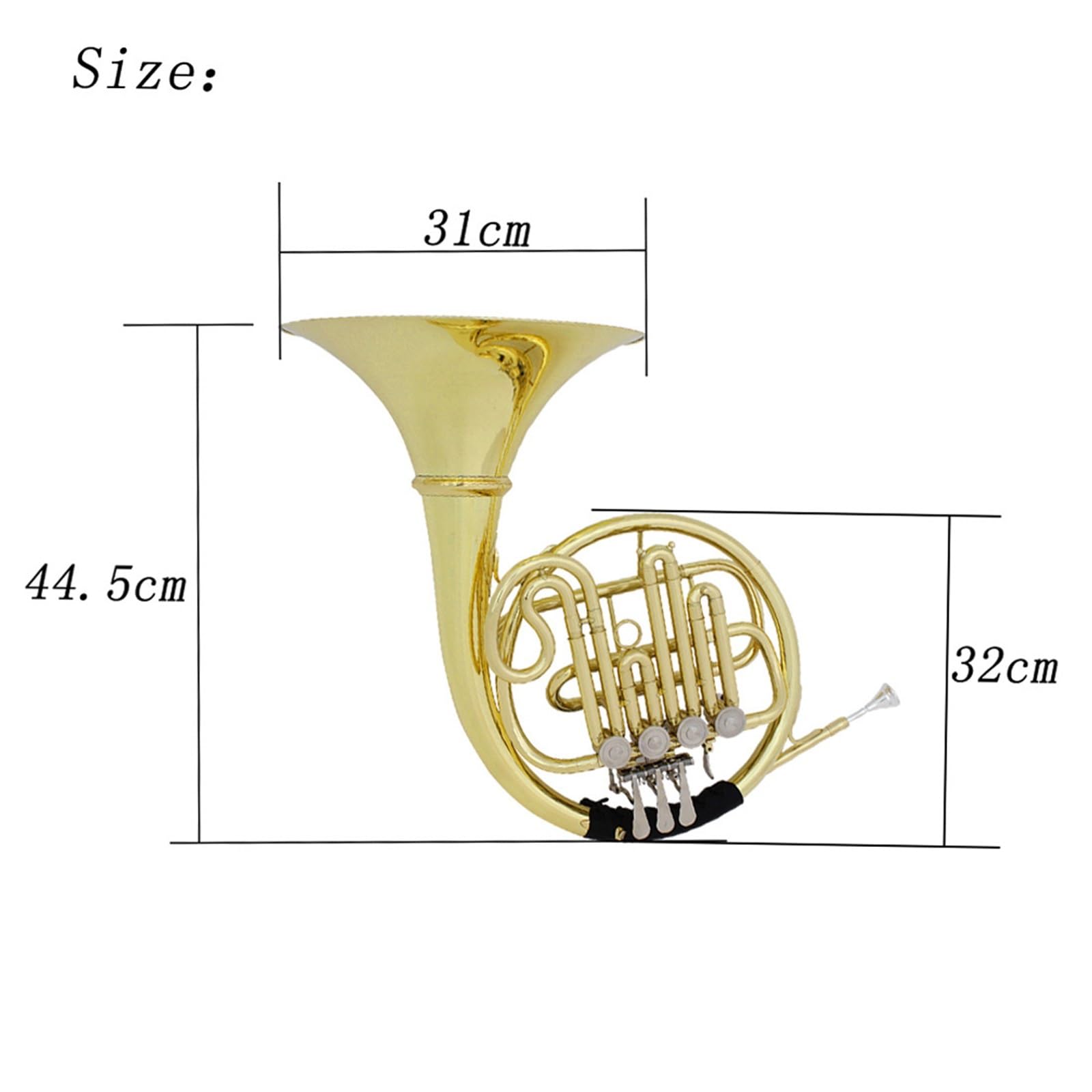 Róg Francuski Instrumenty Muzyczne Cztery Klawisze Podzielone Na Róg Francuski B Dur Instrument Dęty Blaszany Egzamin Dla Początkujących Profesjonalny Instrument Muzyczny