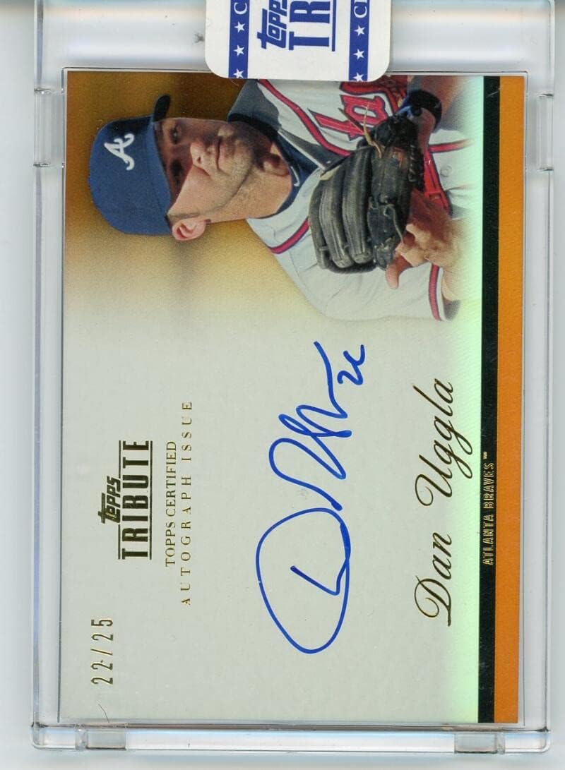 2012 Topps Tribute Autographs Orange #DU1 Dan Uggla MLB Baseball Card (Autographed) /25 NM-MT