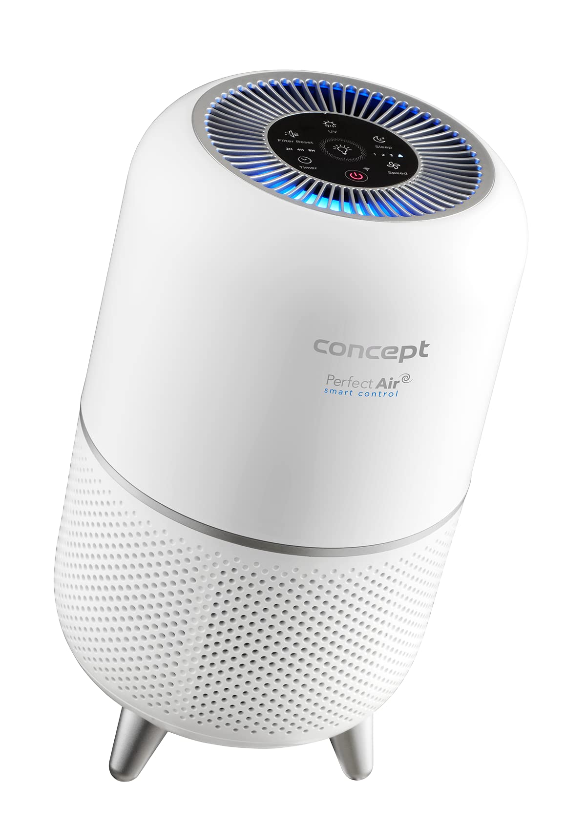 Concept Perfect Air Smart CA1020 oczyszczacz powietrza HEPA z trzema poziomami filtra powietrza, cyrkulacja powietrza: 150 m³/h, do pomieszczeń do 20 m², czujnik cząstek kurzu