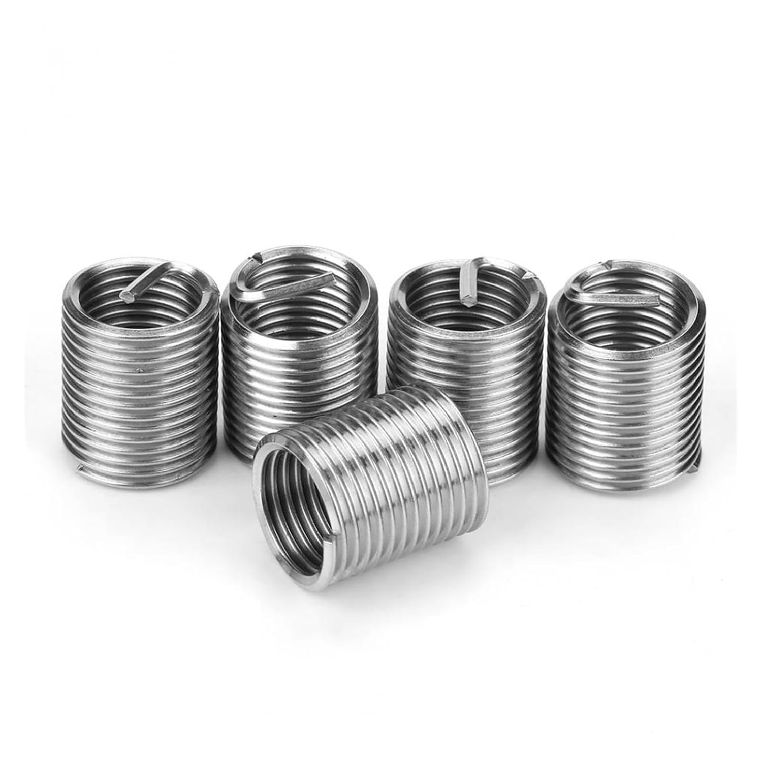 80Pcs M3-M14 Helical Thread Repair Insert Stainless Steel Coiled Wire Insert Screw Threaded Sleeve for Restoring Damaged Threads Nicely