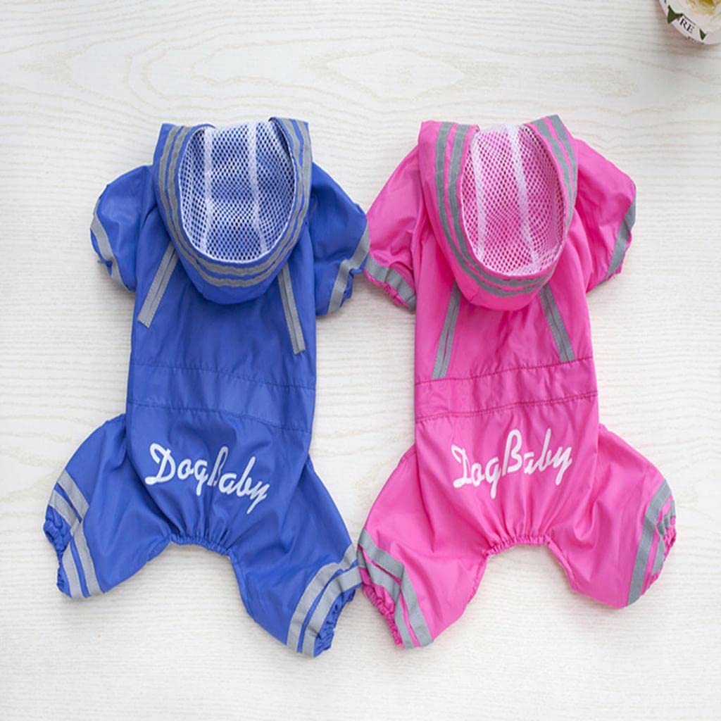 Meri Shopp Pet Rain Coat Dog Puppy Waterproof Jacket Rainwear Hoodie Clothes Rose Red S (B0B293WF38) Amazon Price History, Amazon Price Tracker