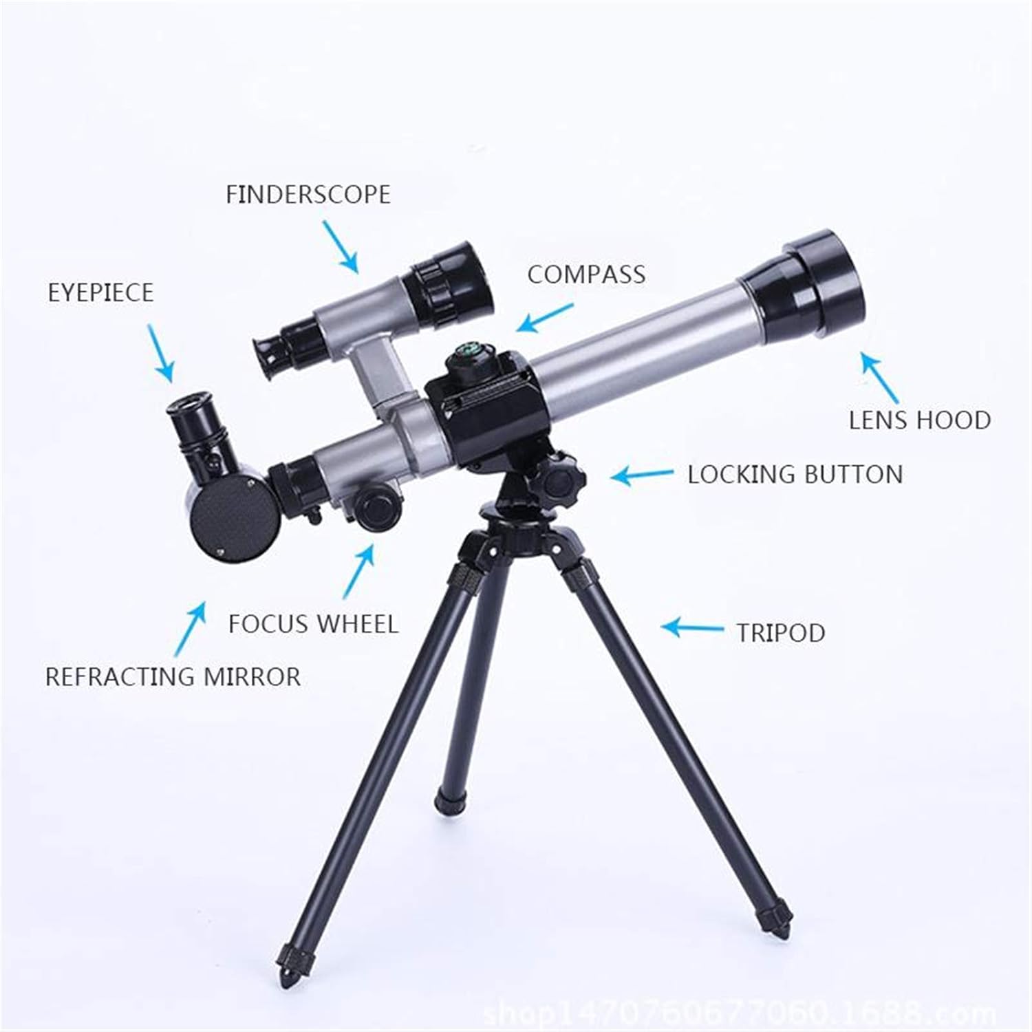 Updated Newest Telescopes for Astronomy 20X 30X 40X Telescope for Kids Beginners with Adjustable Tripod 3X Barlow Lens and Moon Filter Hd Refractor Telescope