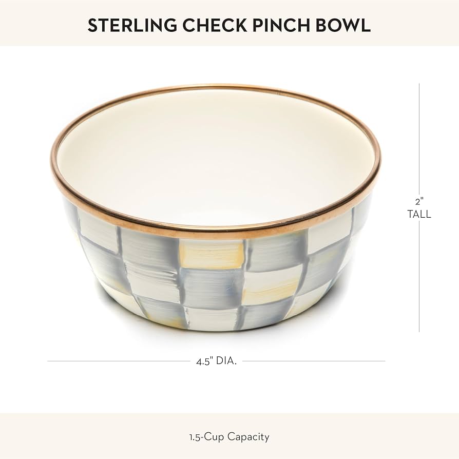 Amazon.com | MACKENZIE-CHILDS Enamel Pinch Bowl, Small Bowl for