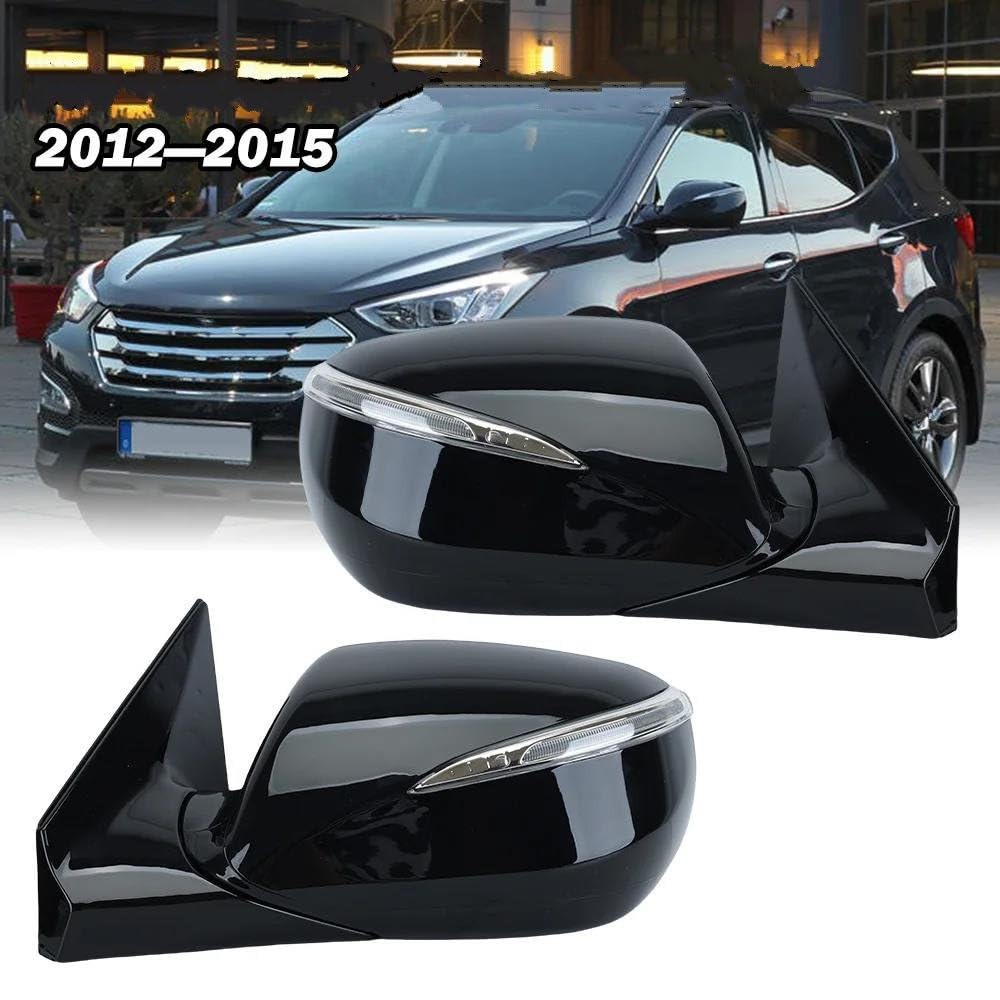 Rétroviseur Latéral À 6 Fils Pour Hyundai Pour Santa Fe MK3 DM 2012-2015 Avec Accessoires Chauffants Voiture Rétroviseur(La gauche)