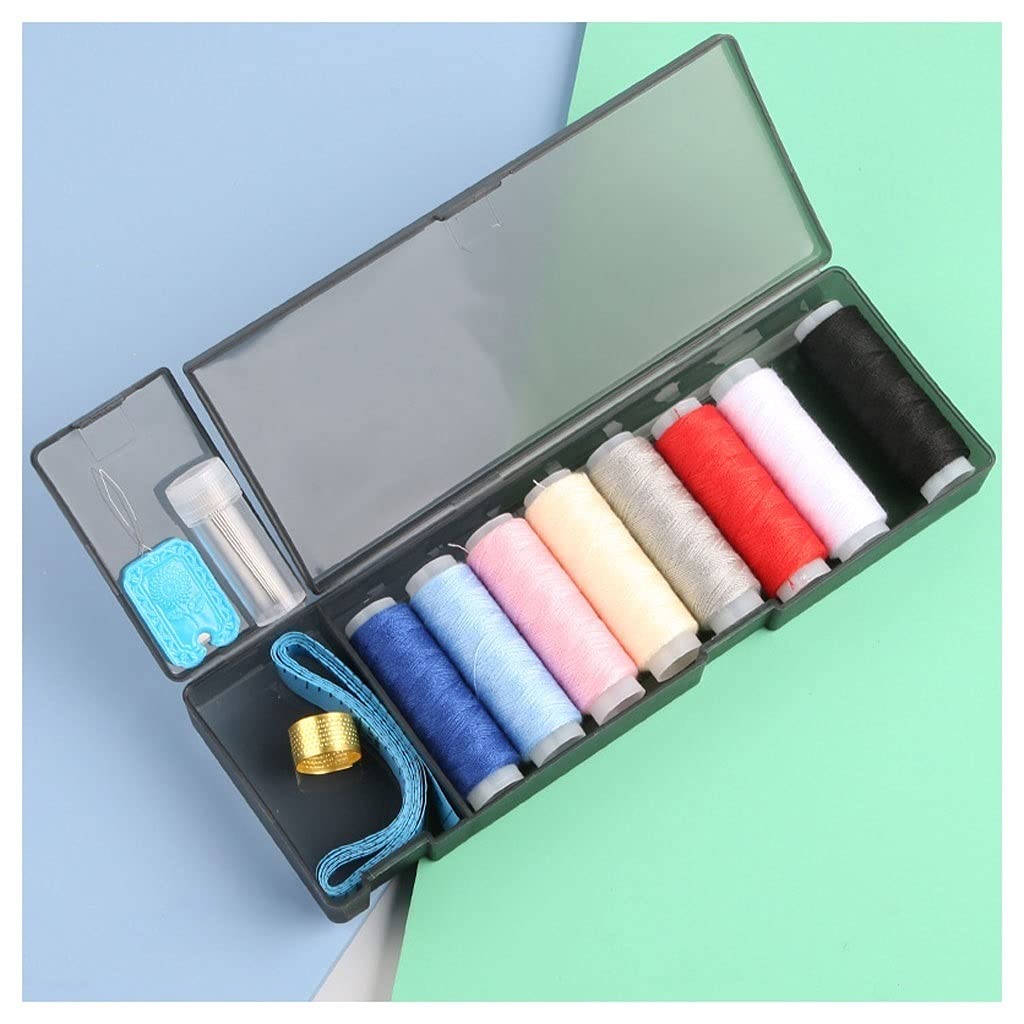 Paquet de fil et aiguille à coudre avec mini boîte de rangement ergonomique