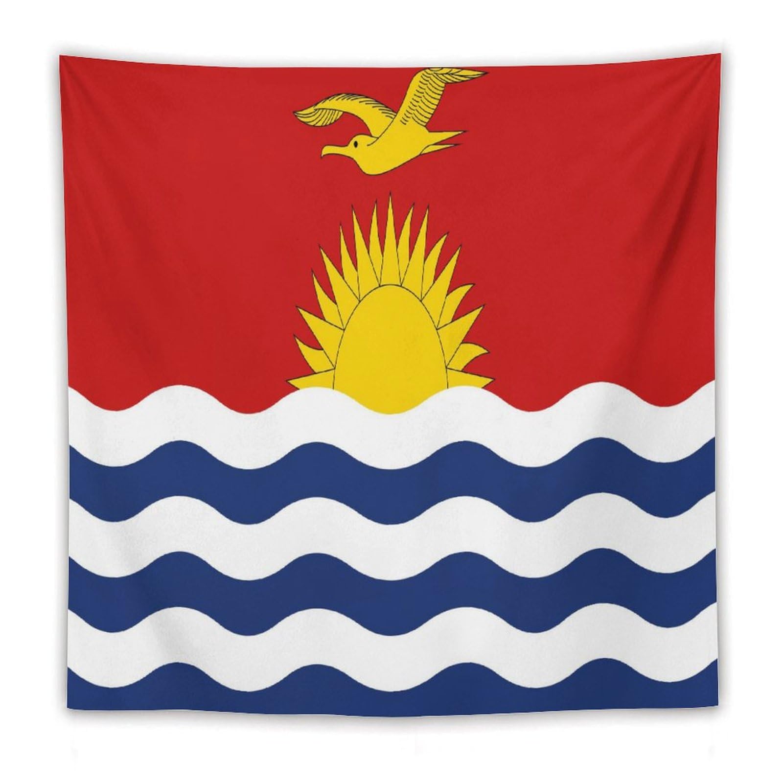 XingFox TecEr Kiribati Flag Decor Tapestry, National Flag Wall Hanging Tapestries, Wall Posters For Bedroom Living Room Dorm Party Wall Decor, 60"x60"