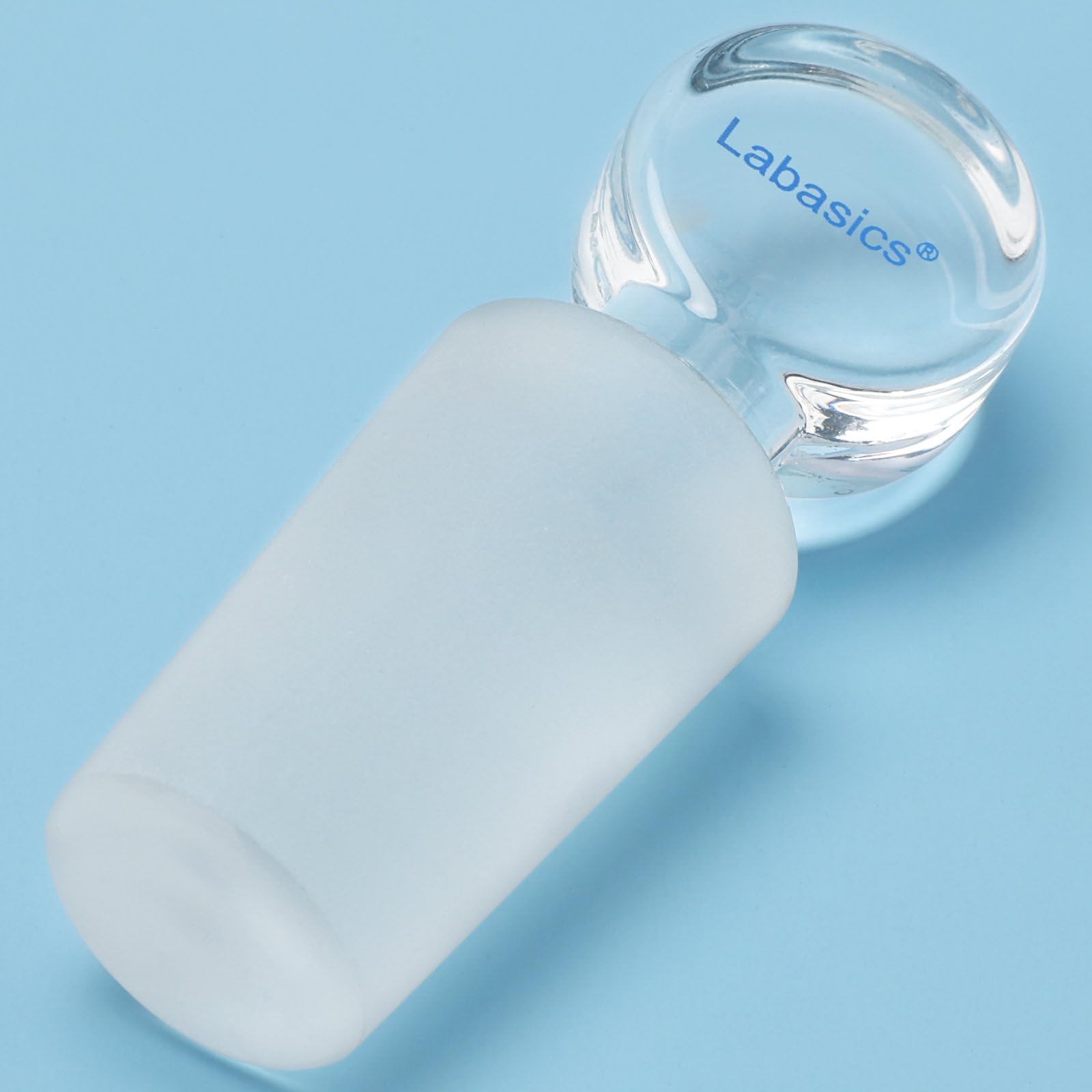 Labasics Massive Glasstopfen, Borosilikatglas-Stopfen, Luftdichter Verschluss für Laborflaschen, Scheidetrichter und Glasgeräte, 5er-Pack, 24/40 Außenschliff