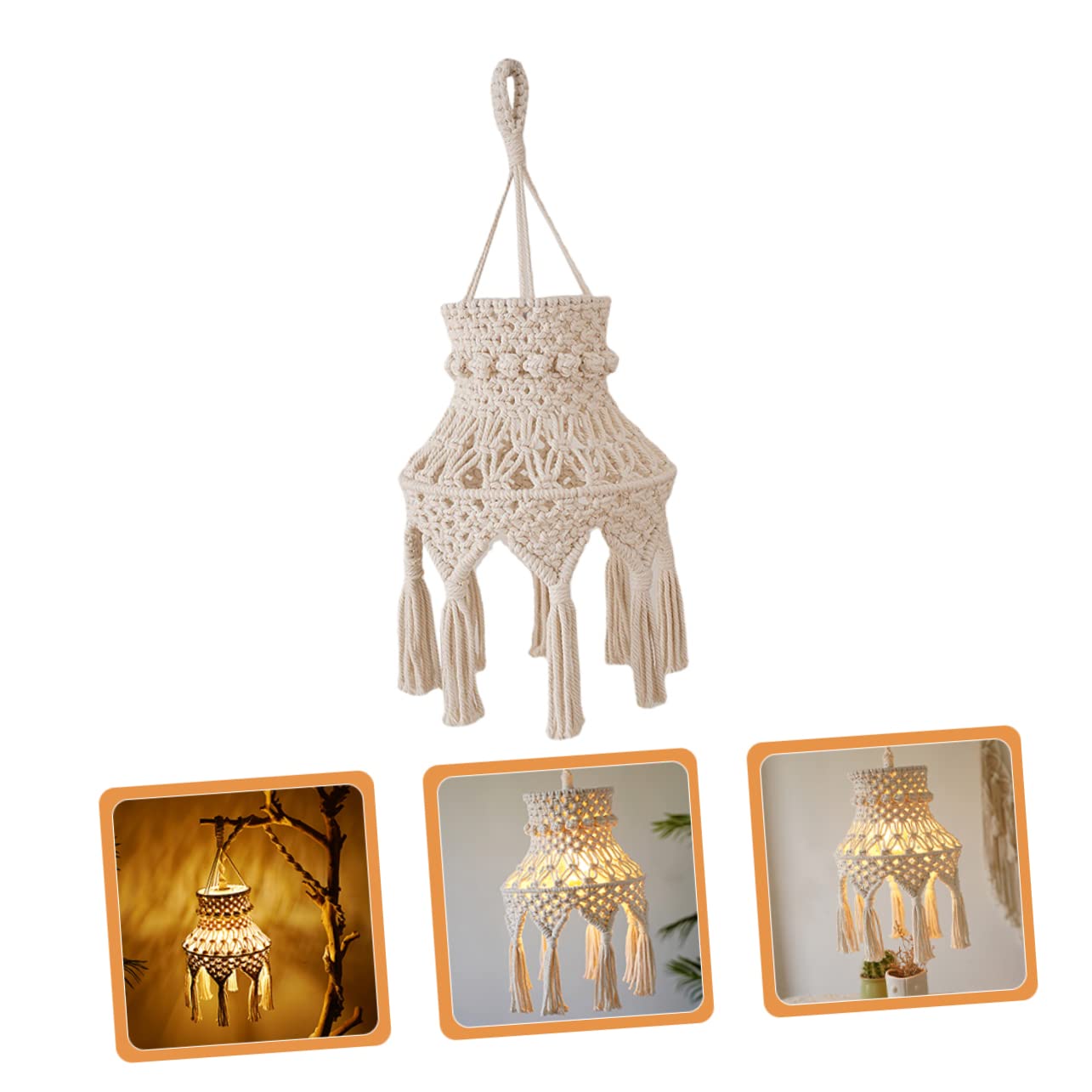 Levemolo Boho Pendant Light Shade Lamp Cover for Home Decor Decorative Hanging Light Shade for Bedroom Living Room