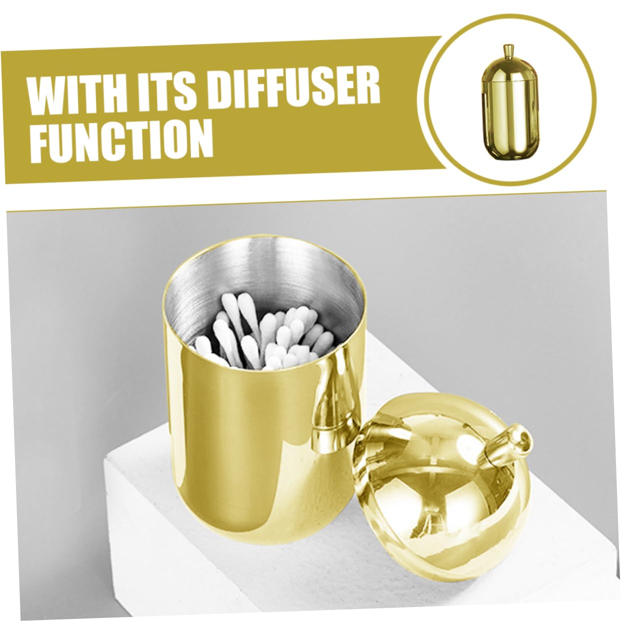 Aroma Diffusorflasche aus Edelstahl Gold Leerer Duftzerstäuber mit Deckel Aromatherapie Diffuser für Raumduft Aromabehälter zur Duftverbreitung und Dekoration