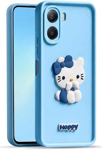 NUBRIX Cute 3D Cartoon Kitty Soft Silicone Back Cover for Oppo A6x 5G – Stylish Design Slim Protective Case with Camera Pr...