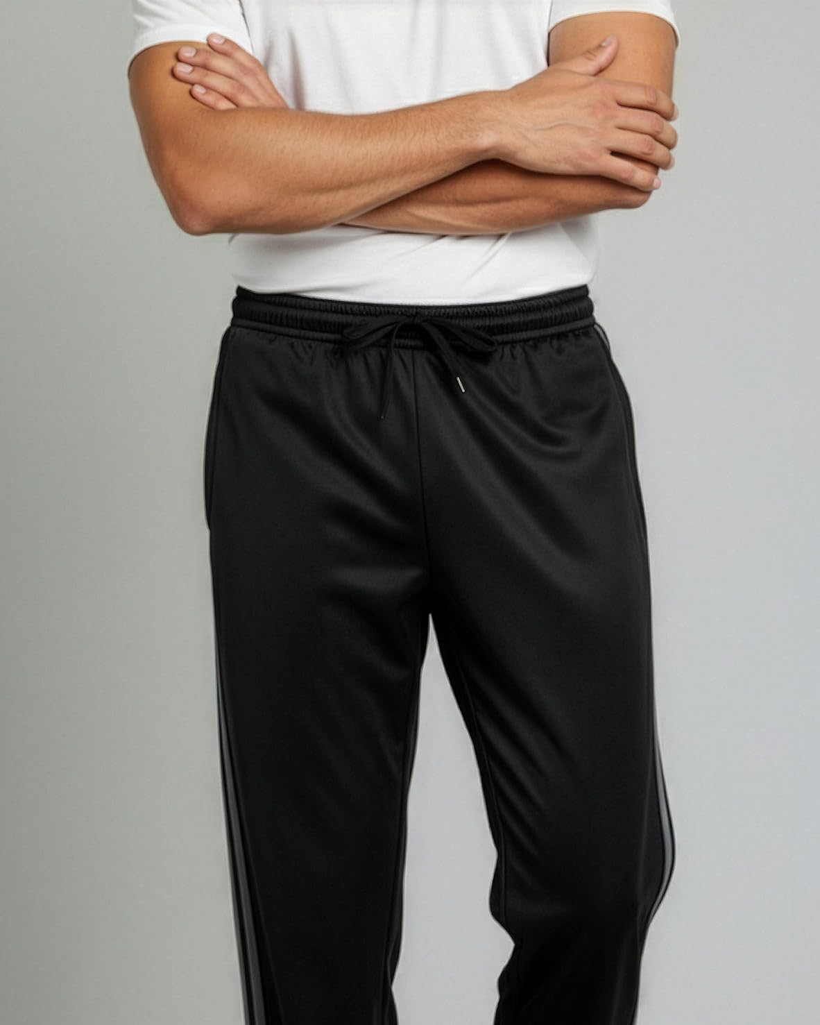 Real Essentials 3 Pack: Men’s Sweatpants – Athletic Track Pants with Pockets | Workout, Running & Lounge (Big and Tall) - Image 4