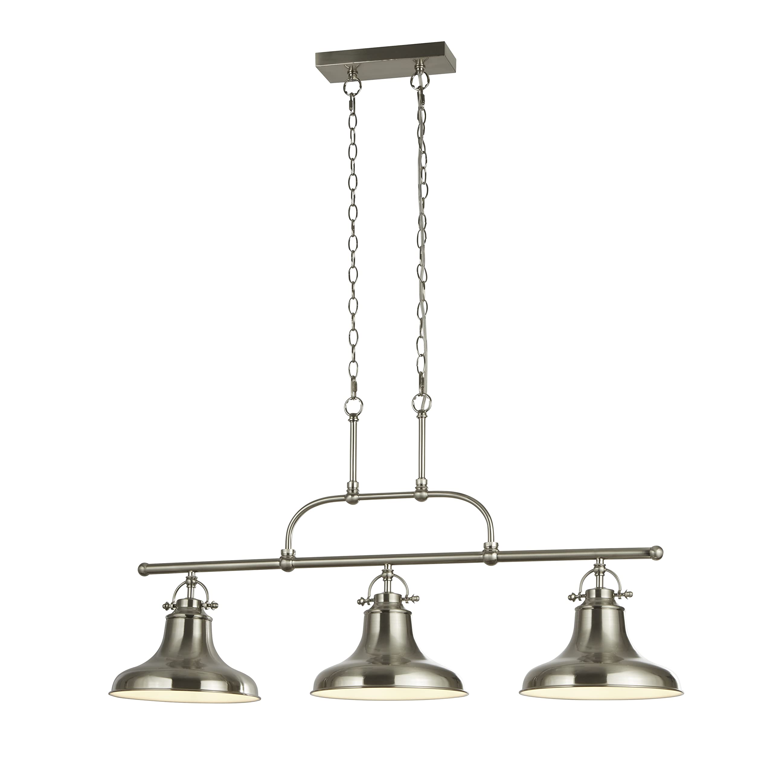 SearchlightSearchlight 3193-3SS Dallas 3 Light Linear Pendant in Satin Silver