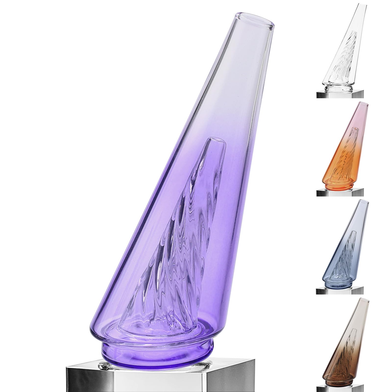 Mini Gradient Glass Vase, Exquisite Desktop Decorative Vase, Pro Glass Replacement (Purple)