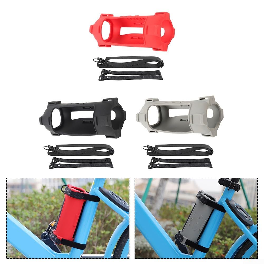 Funda de silicona para Flip 7, altavoz elegante cubierta protectora a prueba de golpes antiarañazos piel suave portátil viaje protección completa (rojo)
