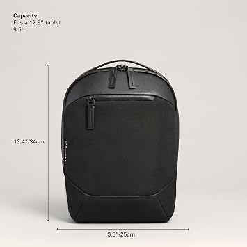 Troubadour Apex Mini - Premium 10L Ultra-Compact Everyday Bag - Ergonomic & Weatherproof - Black