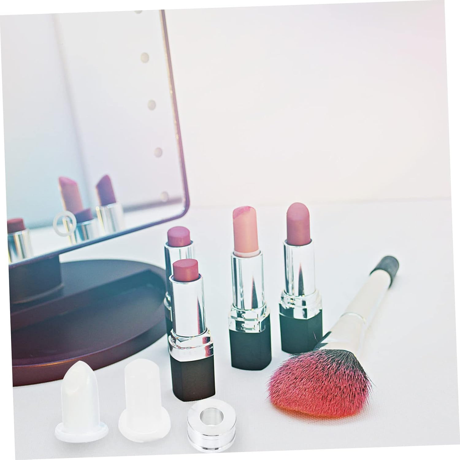 WOONEKY 6sets Lipstick Mold Lip Balm Molds Stand Easy to Use Compact Design for Custom Lipstick Creation for Home Crafting and Gifting image 3