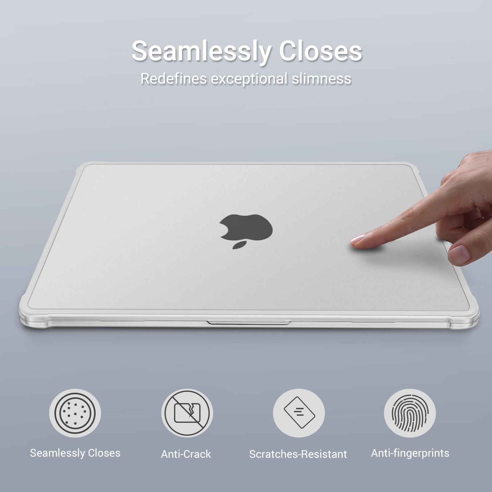 MOSISO Coque Compatible MacBook Air 13 Pouces M5 A3449 M4 A3240 M3 A3113 M2 A2681 2026-2022 Rigide Protection Angles Anti-Fissures TPU Souple Givré