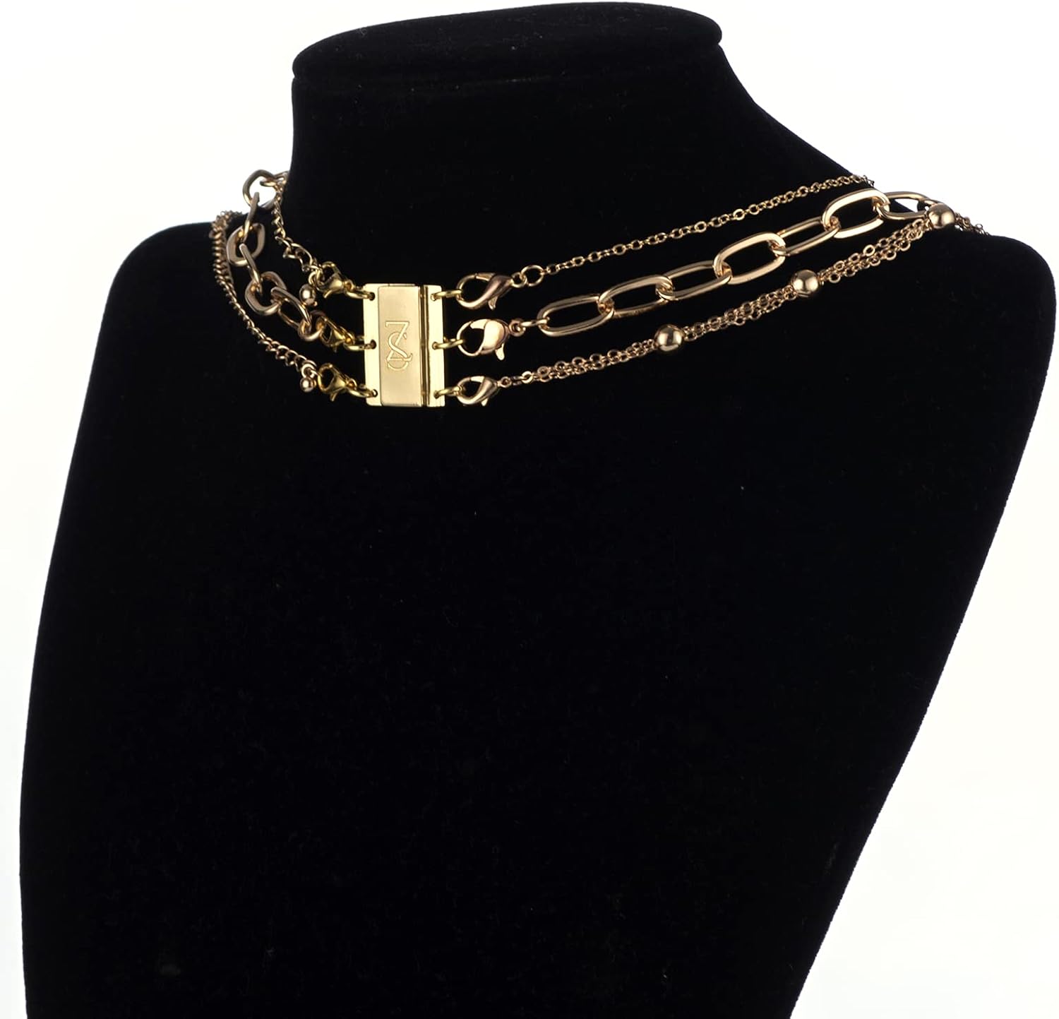Zpsolution Locking Magnetic Triple Necklace Layering Clasp, Separator for Stackable Necklaces and Chains - Image 7